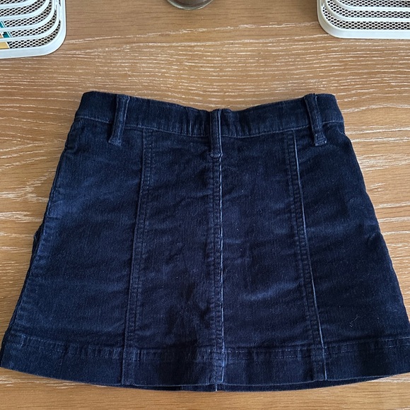 Navy Blue Corduroy Skirt - Picture 2 of 3